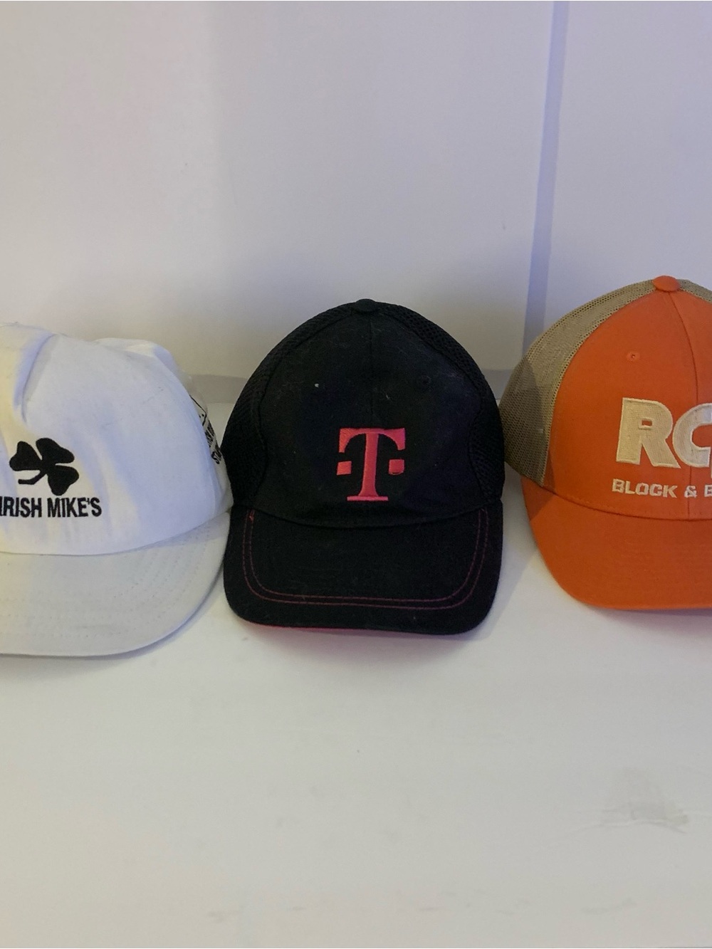 The Classic White, Black & Orange Baseball Cap Bundle